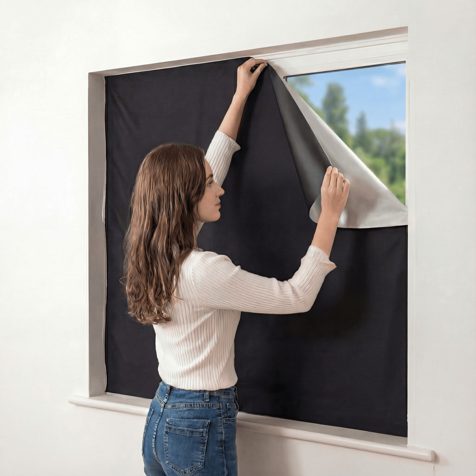 Breeze Blackout Blinds | Easy Installation, Light Blocking Room Darkening Shades for Windows - Hartwella