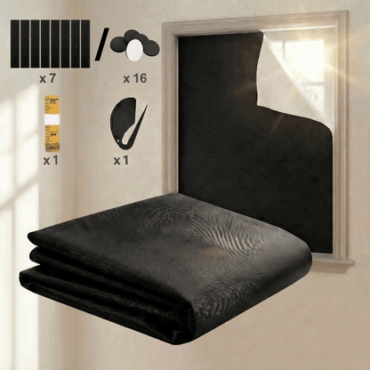 Breeze Blackout Blinds | Easy Installation, Light Blocking Room Darkening Shades for Windows - Hartwella
