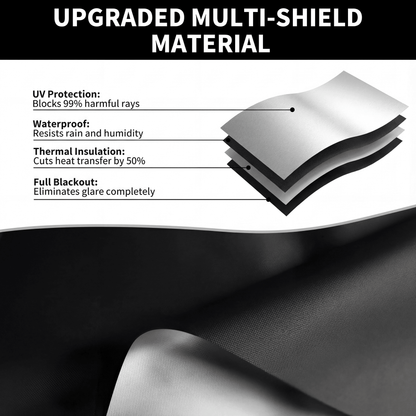 Breeze Blackout Blinds | Easy Installation, Light Blocking Room Darkening Shades for Windows - Hartwella