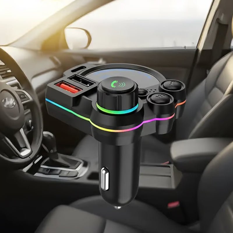 Breeze Bluetooth FM Transmitter for Car | Dual USB Fast Charging, Enhanced Bass Sound - Hartwella