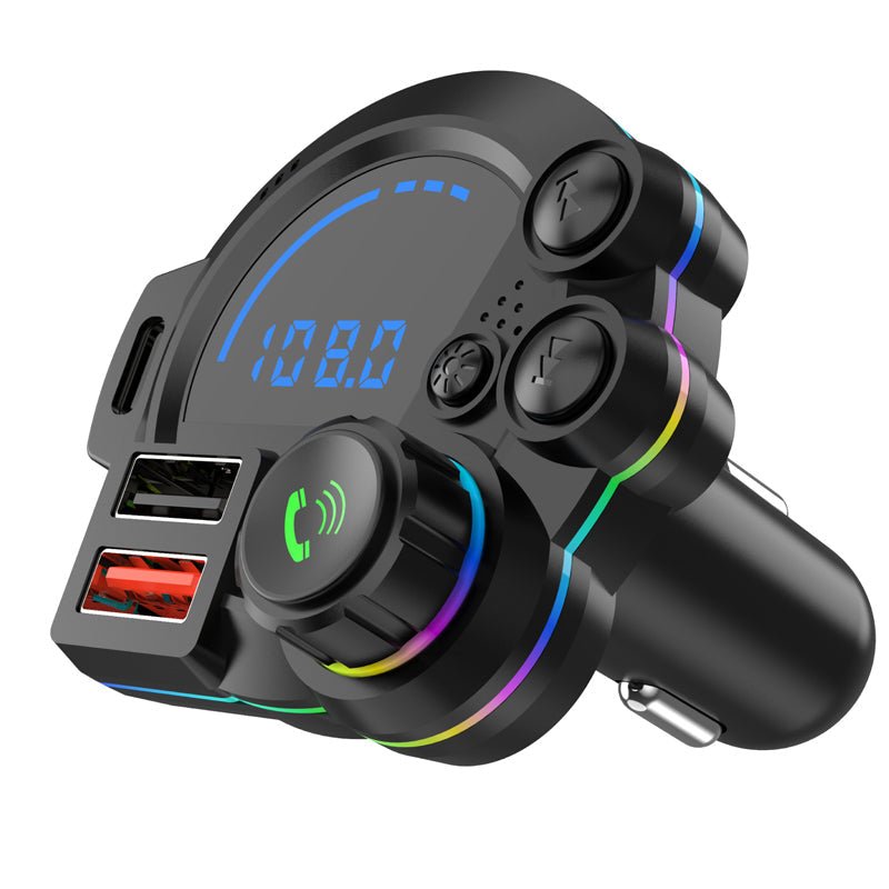 Breeze Bluetooth FM Transmitter for Car | Dual USB Fast Charging, Enhanced Bass Sound - Hartwella