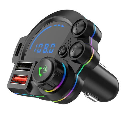 Breeze Bluetooth FM Transmitter for Car | Dual USB Fast Charging, Enhanced Bass Sound - Hartwella