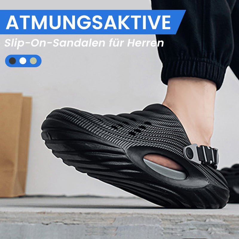 Breeze Men's Slides Sandals | Breathable EVA, Non - Slip Outsole - Hartwella