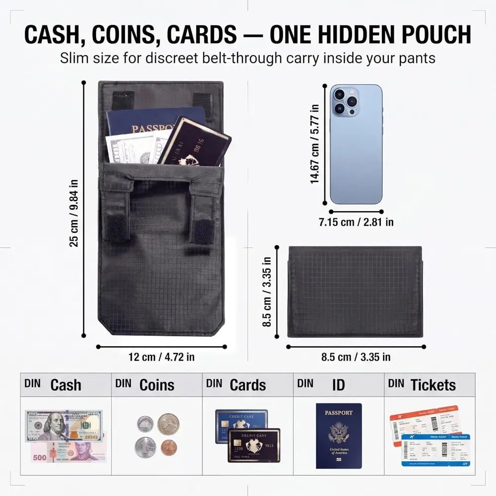 Breeze Passport Pouch for Travel | Slim, Anti-Theft Design - Hartwella