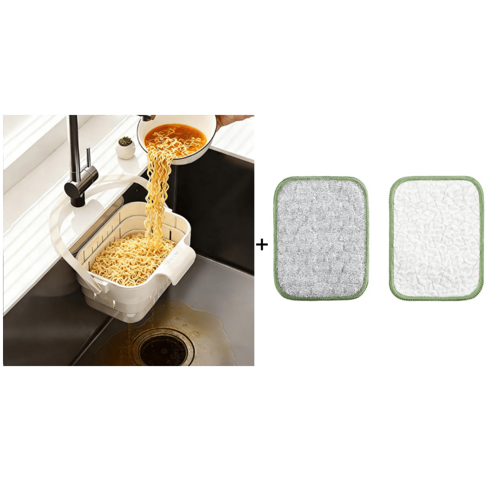 Breeze Sink Strainer Basket | Collapsible, Multi-Functional Kitchen Sink Strainer - Hartwella