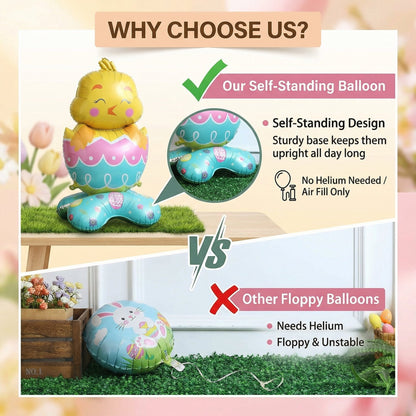 Breezy Bunny Balloon | Giant 3D Self - Supporting Decoration - Hartwella