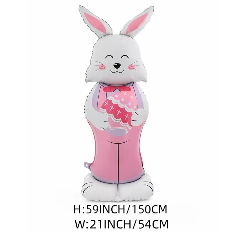 Breezy Bunny Balloon | Giant 3D Self - Supporting Decoration - Hartwella