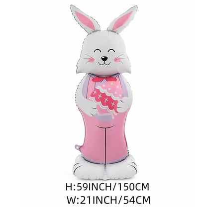 Breezy Bunny Balloon | Giant 3D Self - Supporting Decoration - Hartwella