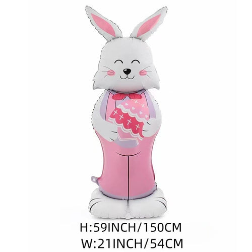 Breezy Bunny Balloon | Giant 3D Self - Supporting Decoration - Hartwella