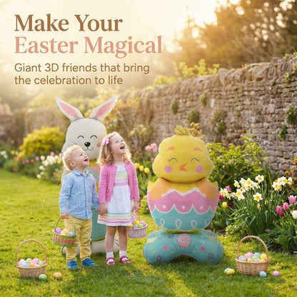 Breezy Bunny Balloon | Giant 3D Self - Supporting Decoration - Hartwella