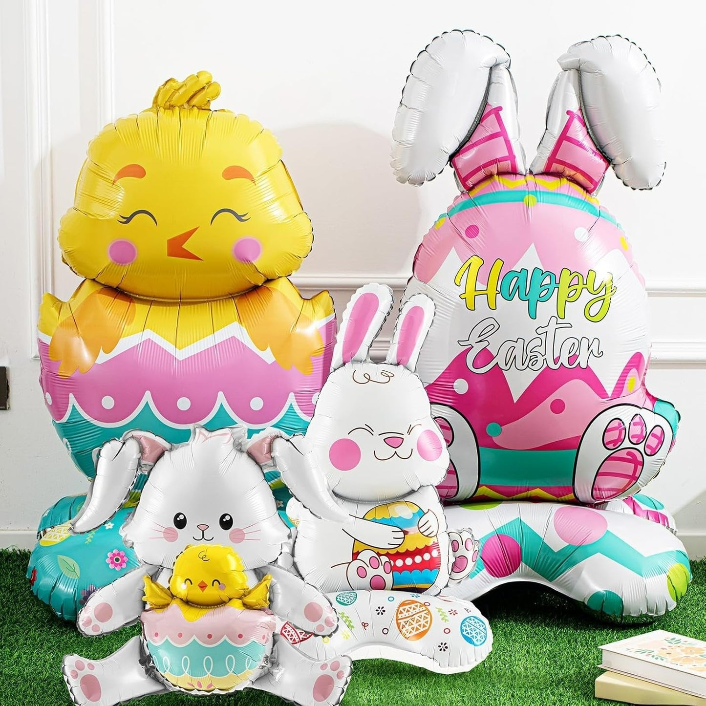 Breezy Bunny Balloon | Giant 3D Self - Supporting Decoration - Hartwella