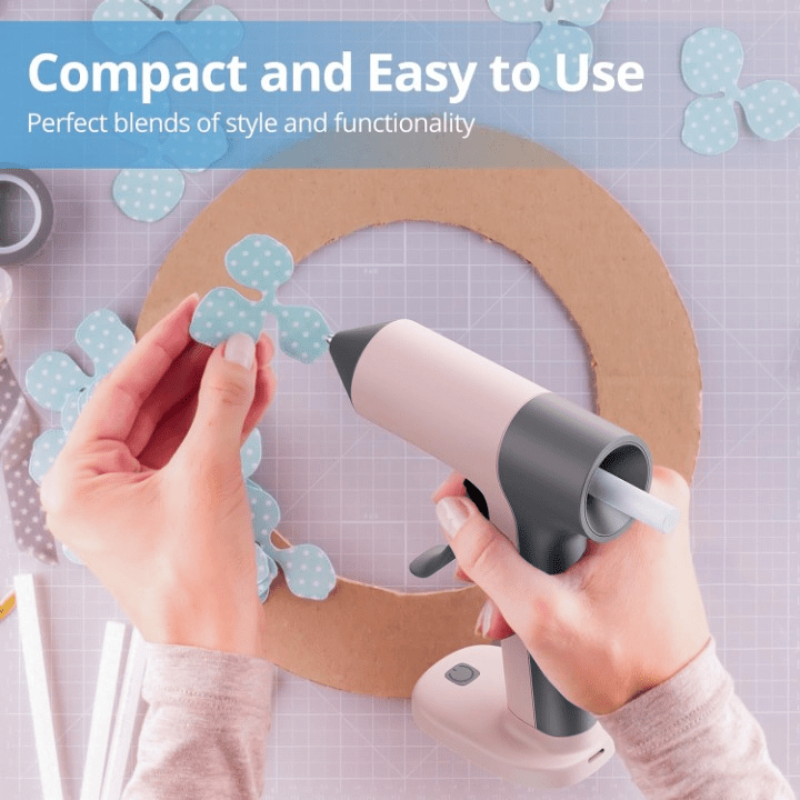 Breezy Cordless Hot Glue Gun | Portable, Rechargeable, Ergonomic Design - Hartwella