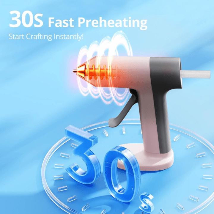 Breezy Cordless Hot Glue Gun | Portable, Rechargeable, Ergonomic Design - Hartwella
