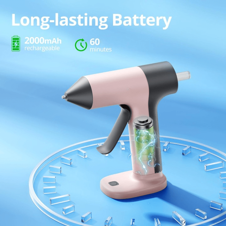 Breezy Cordless Hot Glue Gun | Portable, Rechargeable, Ergonomic Design - Hartwella