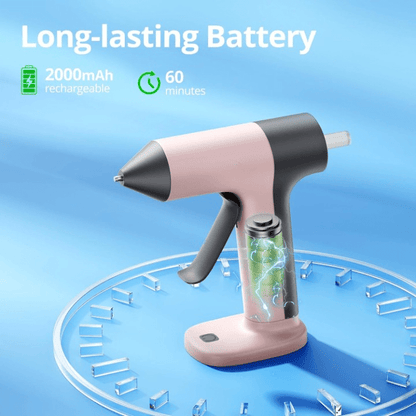 Breezy Cordless Hot Glue Gun | Portable, Rechargeable, Ergonomic Design - Hartwella
