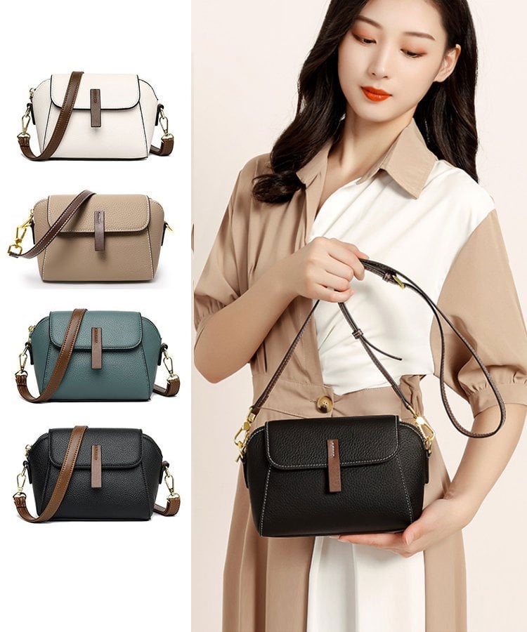 Breezy Leather Crossbody Bag | Adjustable Strap, Compact Design for Women - Hartwella