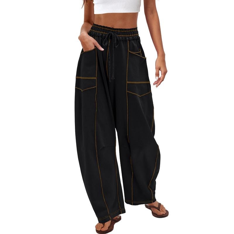 Breezy Wide Leg Pants | Comfortable Fit, Adjustable Drawstring - Hartwella