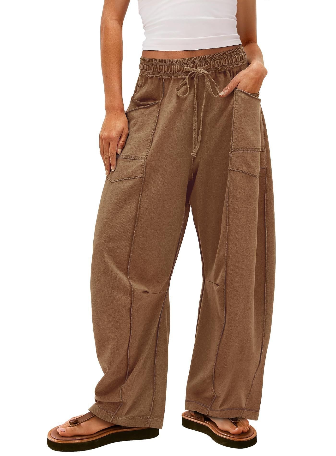 Breezy Wide Leg Pants | Comfortable Fit, Adjustable Drawstring - Hartwella