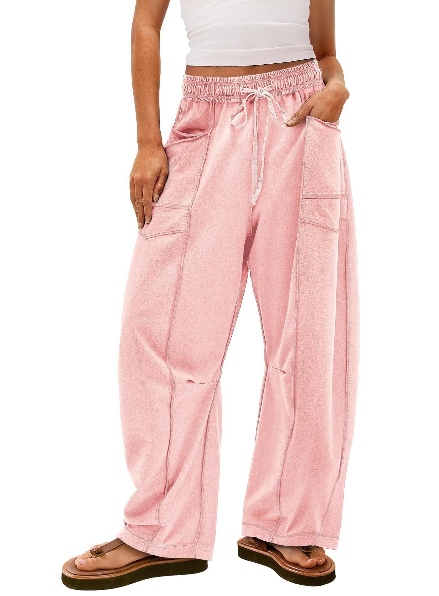 Breezy Wide Leg Pants | Comfortable Fit, Adjustable Drawstring - Hartwella