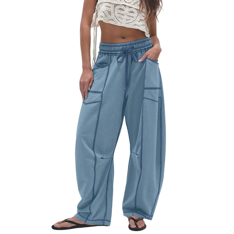 Breezy Wide Leg Pants | Comfortable Fit, Adjustable Drawstring - Hartwella