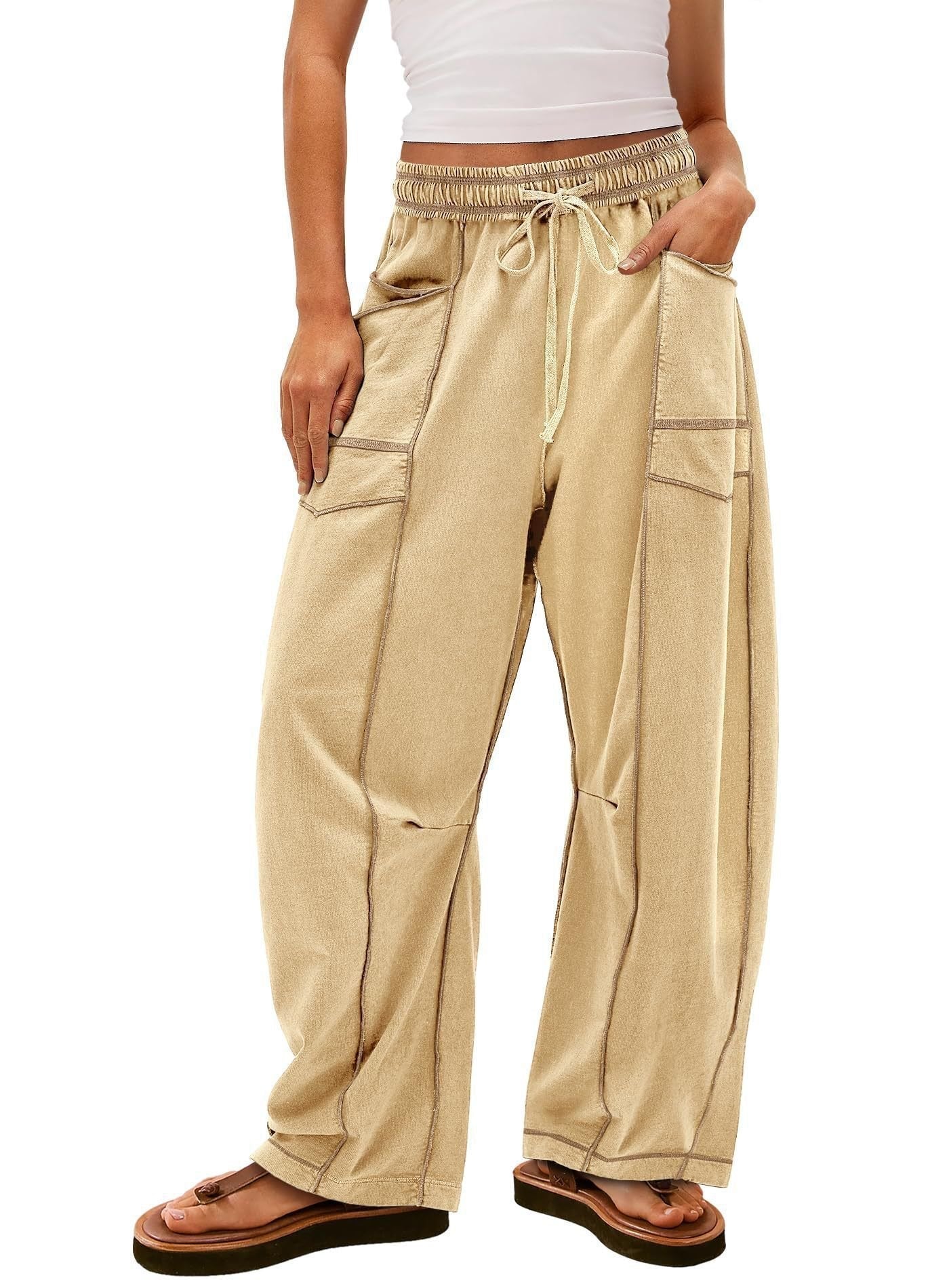 Breezy Wide Leg Pants | Comfortable Fit, Adjustable Drawstring - Hartwella