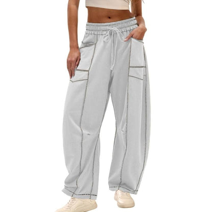 Breezy Wide Leg Pants | Comfortable Fit, Adjustable Drawstring - Hartwella