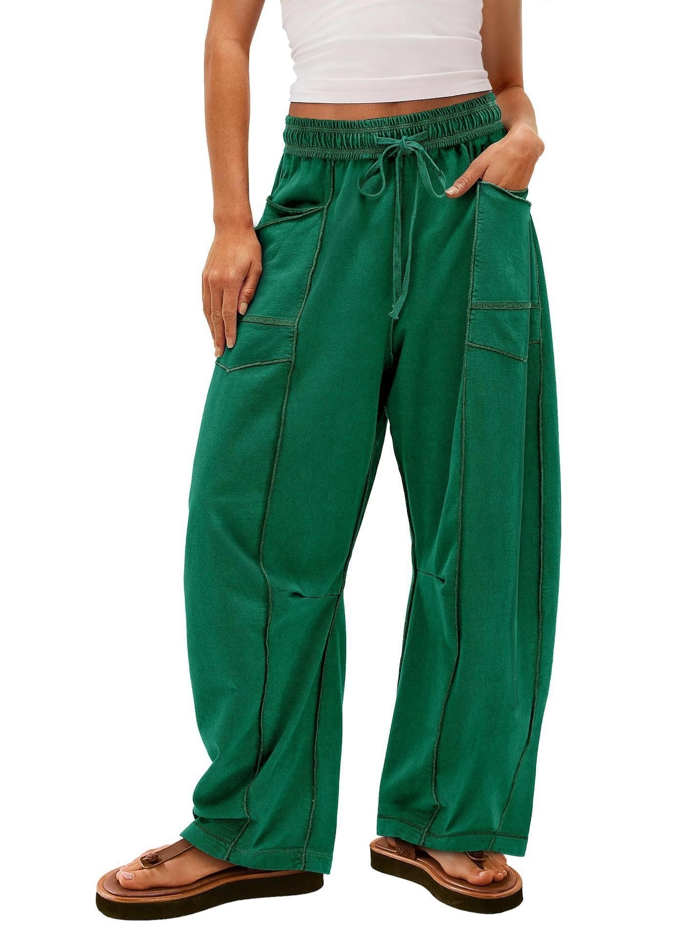 Breezy Wide Leg Pants | Comfortable Fit, Adjustable Drawstring - Hartwella