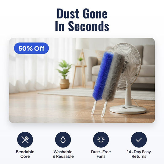 Bristla™ Flexible Microfiber Fan Duster Brushes (2 pcs) - Hartwella