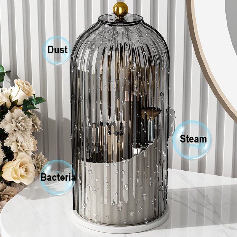 BristleWall Toothbrush Holder | Wall-Mounted, Dustproof with Cover - Hartwella