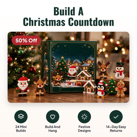 Brixly™ Mini Christmas Brick Ornament Advent Calendar - Hartwella