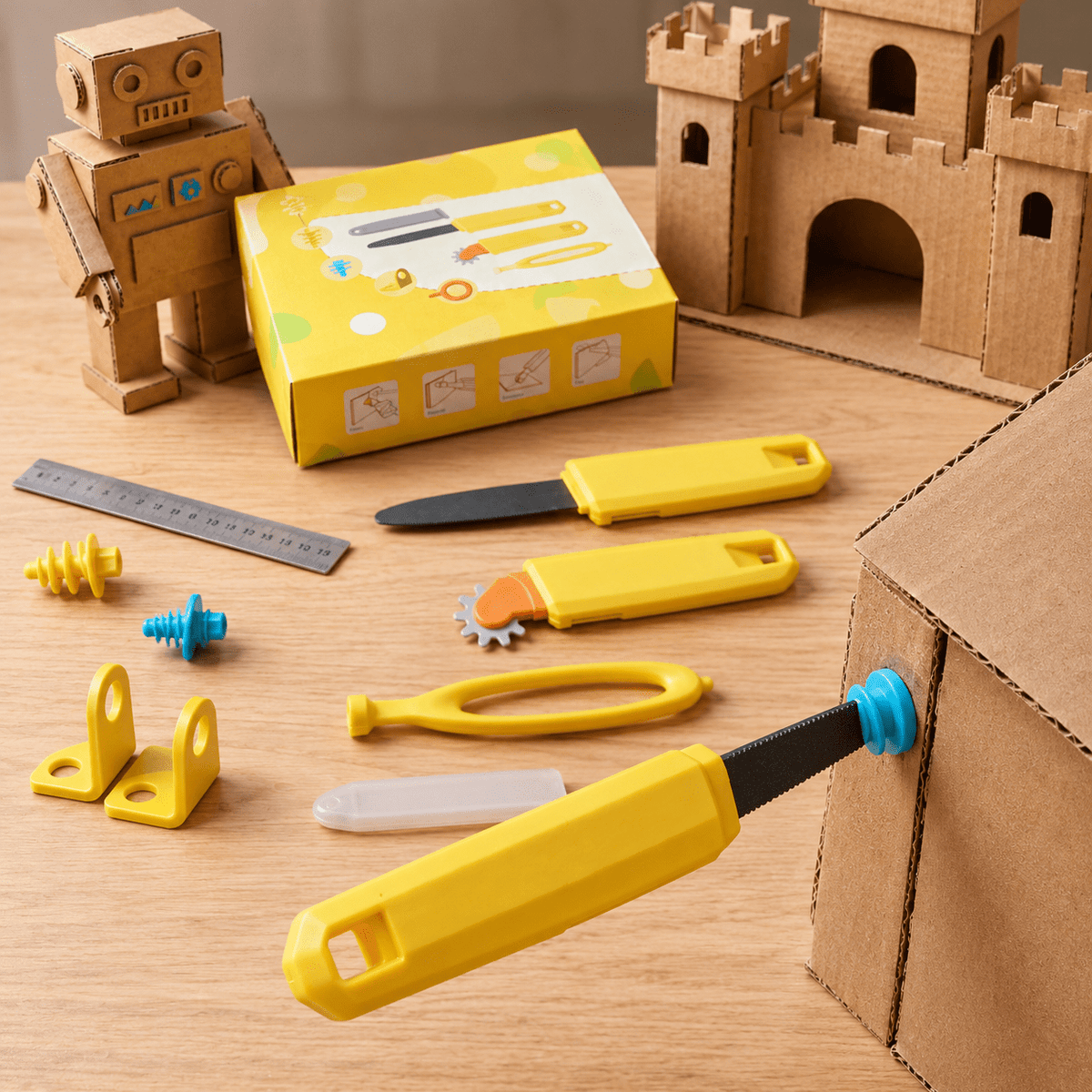 Buildo™ Kids Cardboard Construction Tool Kit - Hartwella