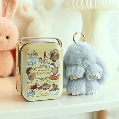 Bunny Charm Keychain | Ultra - Soft Faux Fur, Cute Design - Hartwella