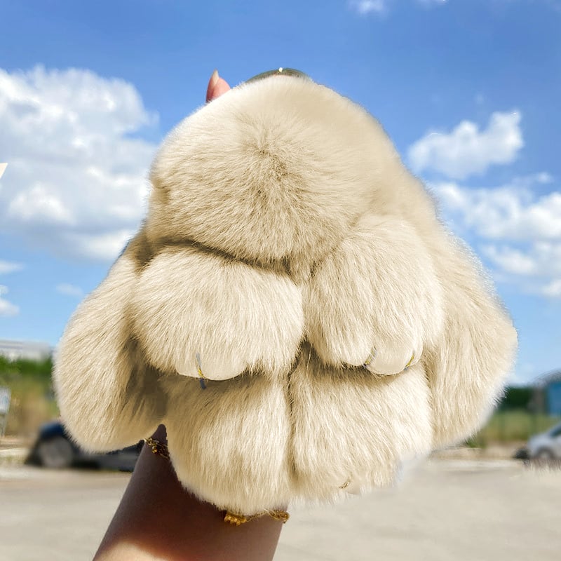Bunny Charm Keychain | Ultra - Soft Faux Fur, Cute Design - Hartwella