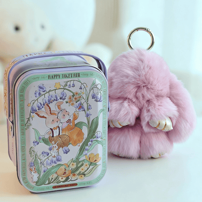 Bunny Charm Keychain | Ultra - Soft Faux Fur, Cute Design - Hartwella