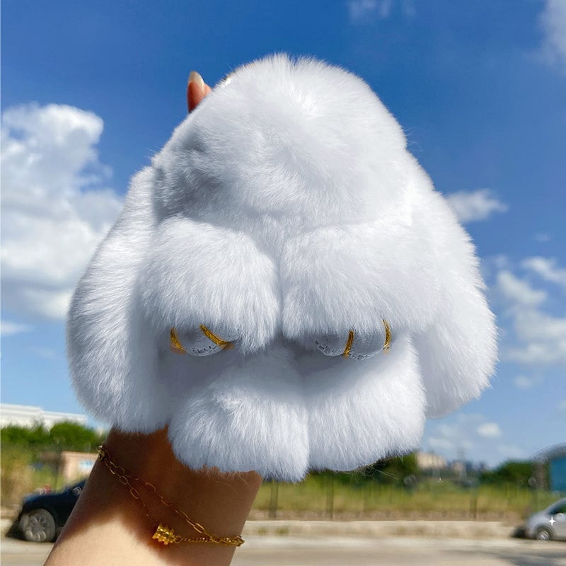 Bunny Charm Keychain | Ultra - Soft Faux Fur, Cute Design - Hartwella