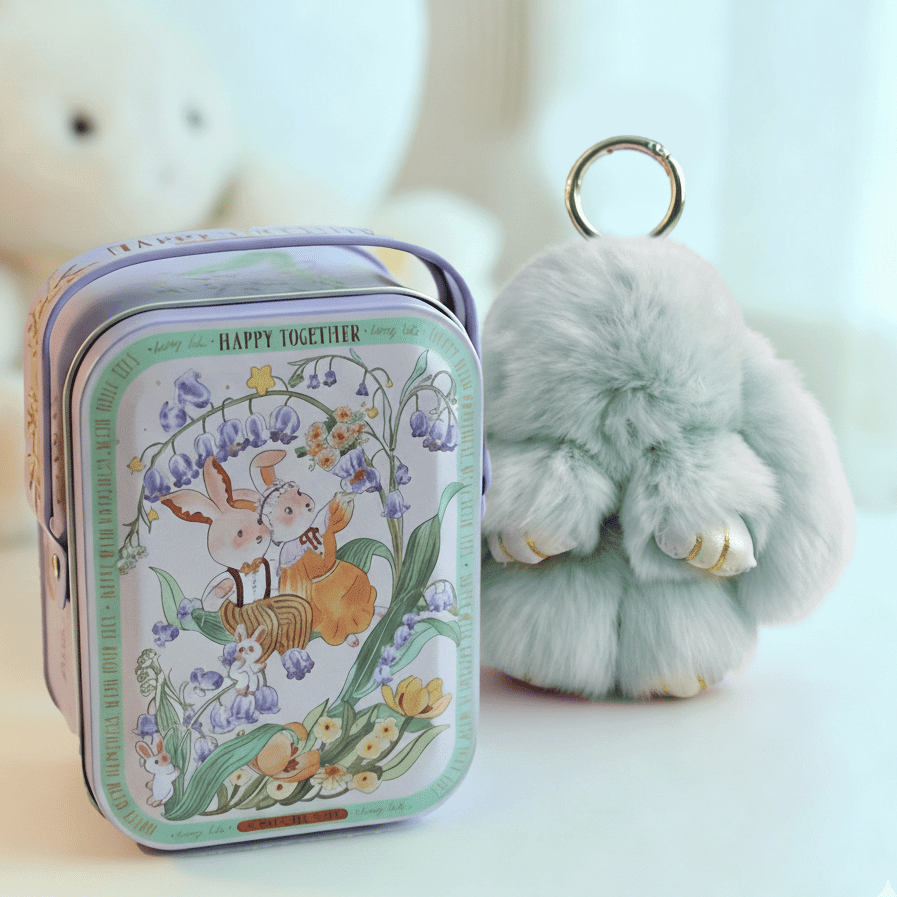 Bunny Charm Keychain | Ultra - Soft Faux Fur, Cute Design - Hartwella