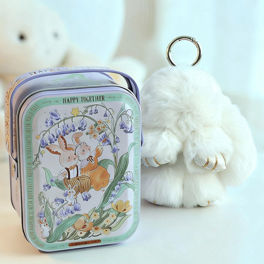 Bunny Charm Keychain | Ultra - Soft Faux Fur, Cute Design - Hartwella