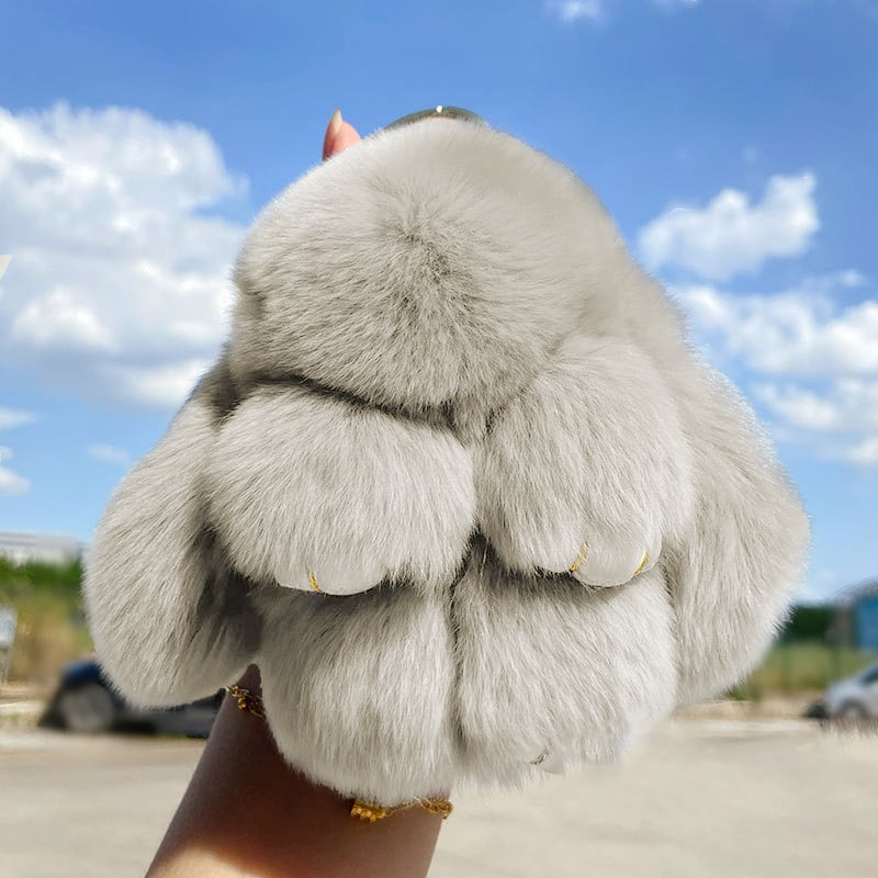 Bunny Charm Keychain | Ultra - Soft Faux Fur, Cute Design - Hartwella