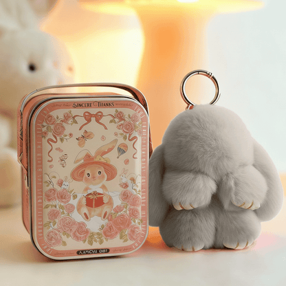 Bunny Charm Keychain | Ultra - Soft Faux Fur, Cute Design - Hartwella