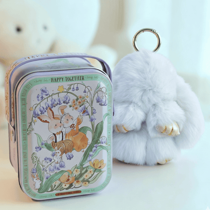 Bunny Charm Keychain | Ultra - Soft Faux Fur, Cute Design - Hartwella