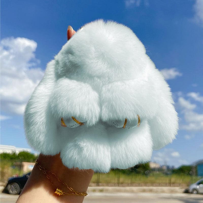 Bunny Charm Keychain | Ultra - Soft Faux Fur, Cute Design - Hartwella
