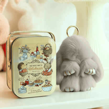 Bunny Charm Keychain | Ultra - Soft Faux Fur, Cute Design - Hartwella