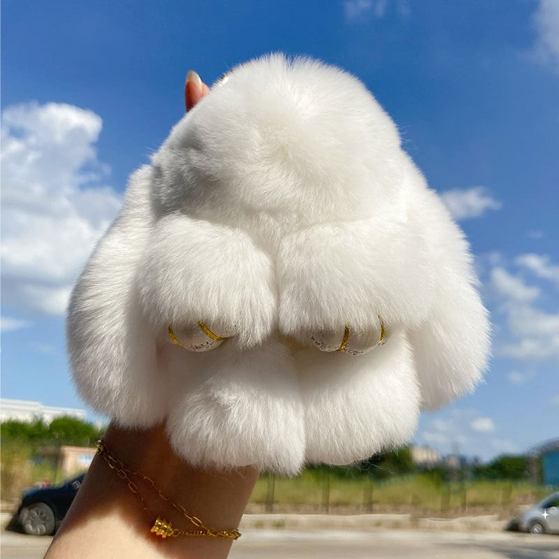 Bunny Charm Keychain | Ultra - Soft Faux Fur, Cute Design - Hartwella