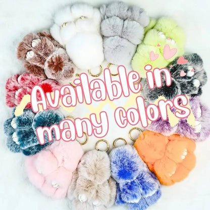 Bunny Charm Keychain | Ultra - Soft Faux Fur, Cute Design - Hartwella