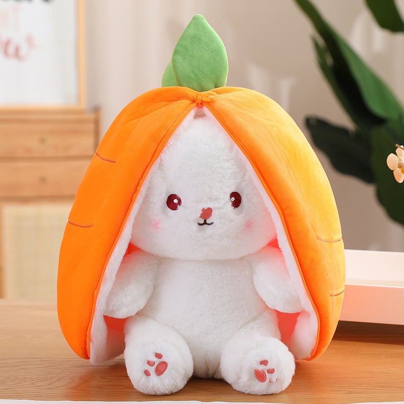 Bunny Plush Toy | Transformable Strawberry Rabbit, Soft PP Cotton - Hartwella