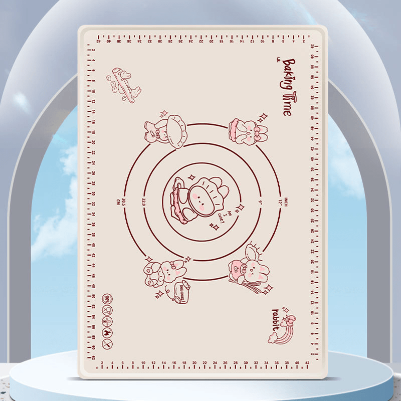 Bunny Silicone Baking Mat | Non - Stick with Measurement Guides, Rabbit Pattern - Hartwella
