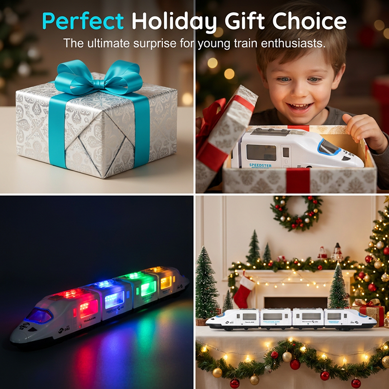 Buzzy Bullet Train Toy | Interactive Lights, Music & Bump-and-Go Action - Hartwella