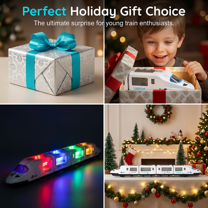 Buzzy Bullet Train Toy | Interactive Lights, Music & Bump-and-Go Action - Hartwella