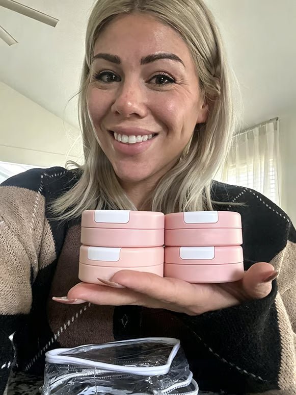 Calyx Travel Bottles for Toiletries | Leakproof Magnetic Stackable Containers - Hartwella