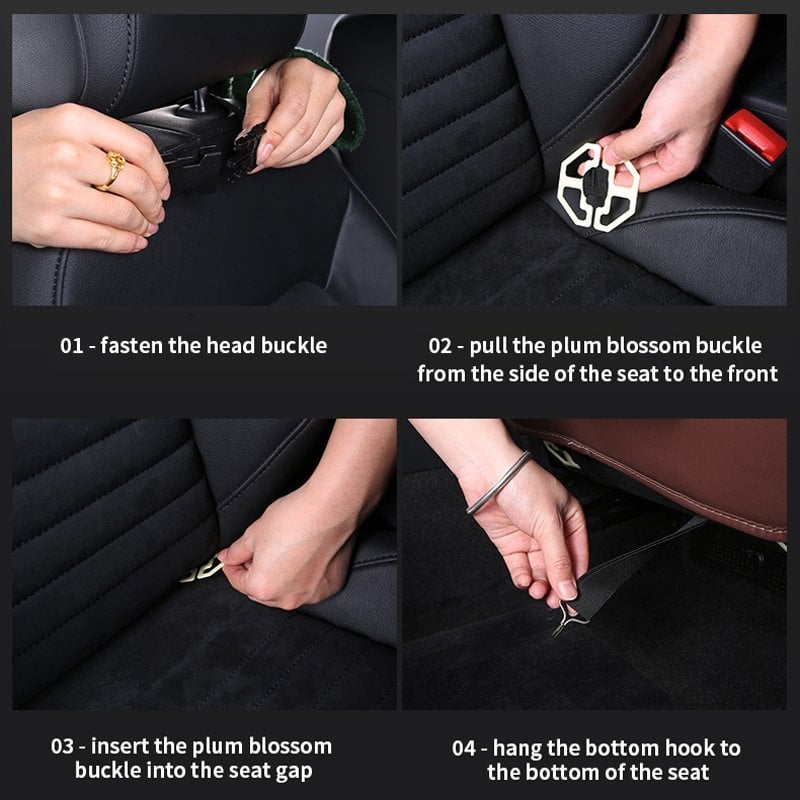 Caro Back Seat Organizer | Waterproof Leather, Foldable Table - Hartwella